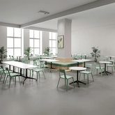 Callista-B Modern Plastic Stackable Public Chair with Armrest - Gavisco Office Furniture